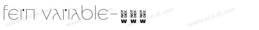 fern variable字体转换